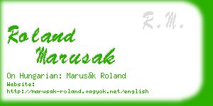 roland marusak business card